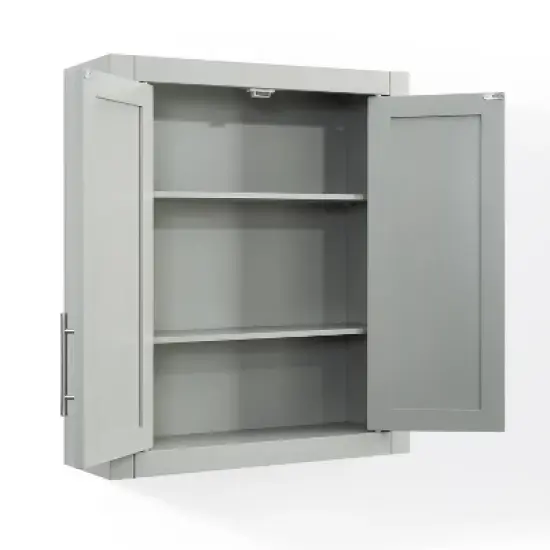 Savannah Wall Cabinet Gray - Crosley image {7}