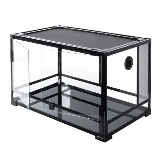 REPTI ZOO 40Gallon Full Reptile Glass Terrarium, Double Hinge Door Reptile Terrarium 30" x 18" x 18" image {2}