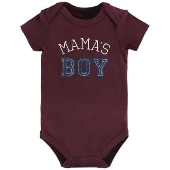 Hudson Baby Infant Boy Cotton Bodysuits, Mamas Boy image {2}