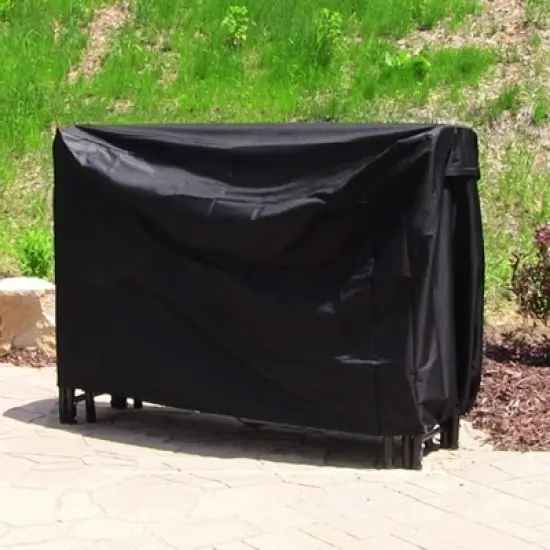 Sunnydaze Outdoor Weather-Resistant Heavy-Duty Durable Polyester with PVC Backing Firewood Log Rack Cover image {1}