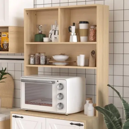 LIVAREEmlen Baker's Racks with 2 Doors and Shelves,Freestanding Larder Cupboard,Kitchen Pantry Storage Cabinet for Kitchen,Dining Room image {6}