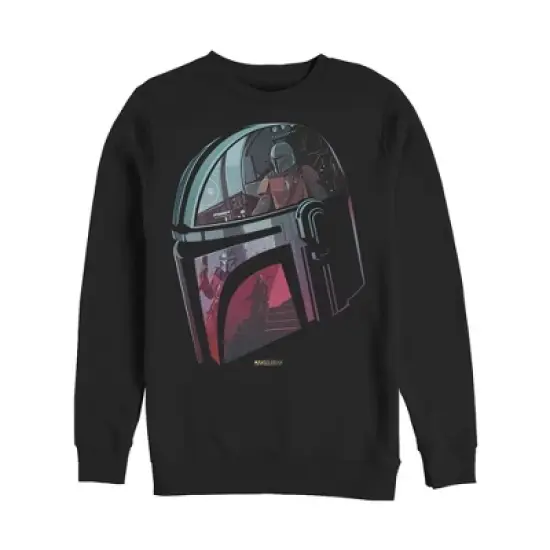 Men's Star Wars The Mandalorian Helmet Reflection Sweatshirt image {3}