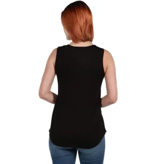 24seven Comfort Apparel V Neck Tunic Tank Top with Round Hemline image {2}