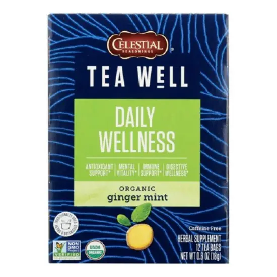 Teawell Ginger Mint Tea - Case of 6/12 Bags image {1}
