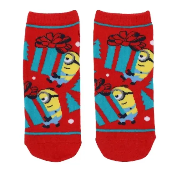 Despicable Me Christmas Minions Women's 5-Pair Ankle Socks image {3}