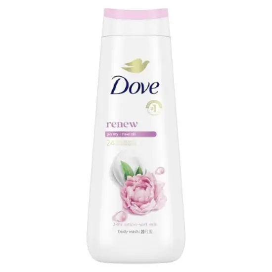 Dove Renew Body Wash - Peony & Rose Oil 24hr Lotion-Soft Skin - Vegan & PETA Approved 20 fl oz image {11}