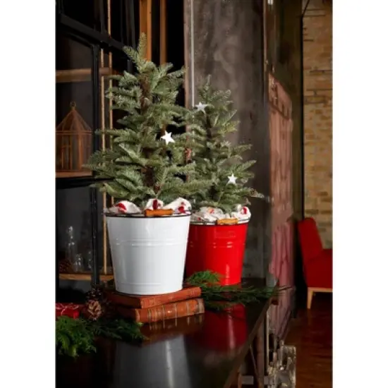 Behrens 2.75gal Cleaning Pail with Wood Handle White image {2}