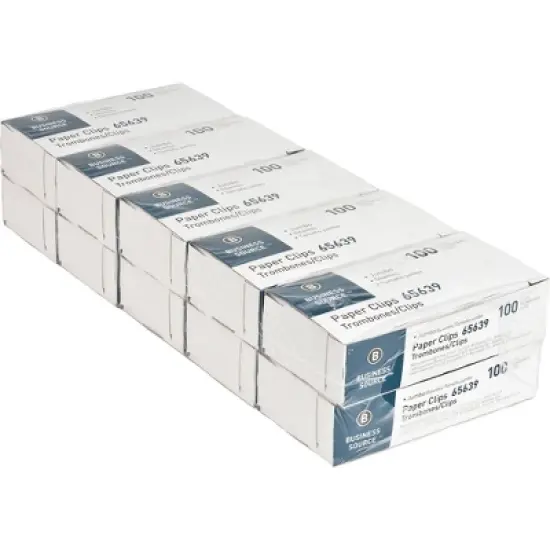 Business Source Paper Clips Jumbo 1000pk Silver image {2}