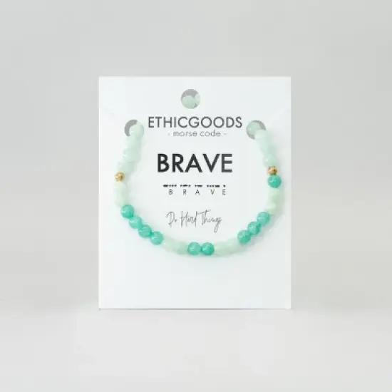 ETHIC GOODS Girl's 4mm Morse Code Bracelet MINI [BRAVE] image {1}