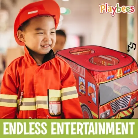 Playbees Pretend Pop-Up Tent Musical Firetruck Adventure image {5}