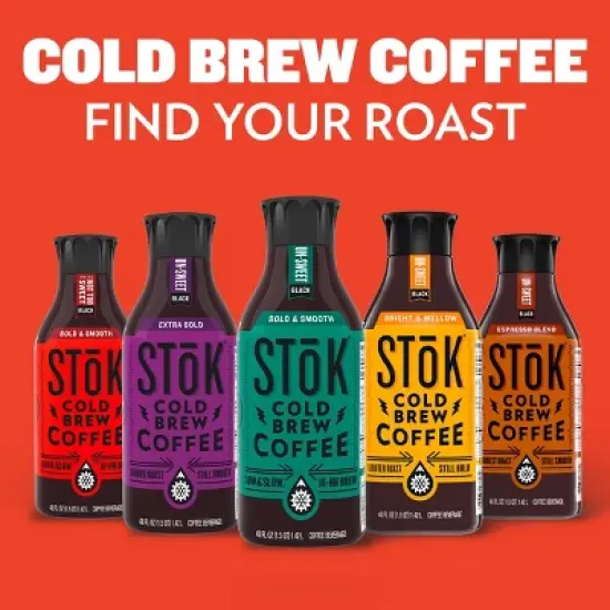 SToK Black Unsweetened Cold Brew Coffee - 48 fl oz image {7}