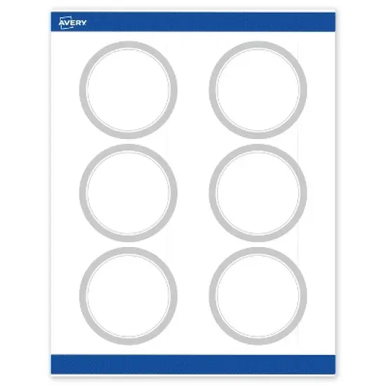 Avery Round Labels, Silver Border, 3" Diameter, 60ct image {8}