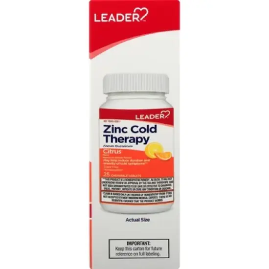 Leader Zinc Cold Therapy Lozenges, 25 Ct image {5}