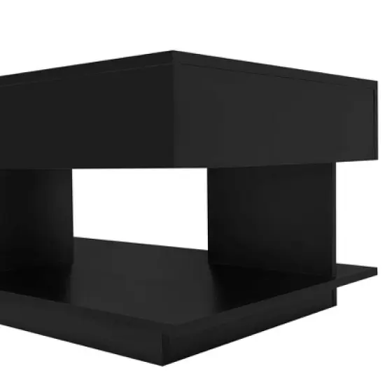 ORRD Extendable Coffee Table 41-77" - Multifunctional Storage Ottoman with Hidden Compartments for Living Room（Black） image {4}