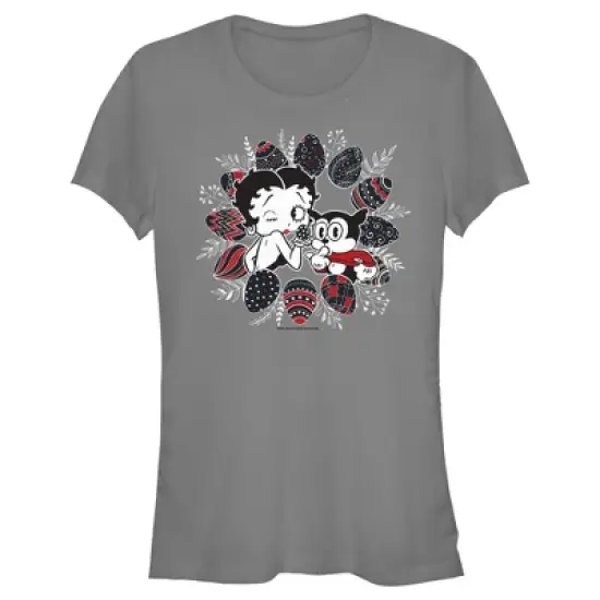 Junior's Betty Boop Easter Egg Frame T-Shirt image {3}