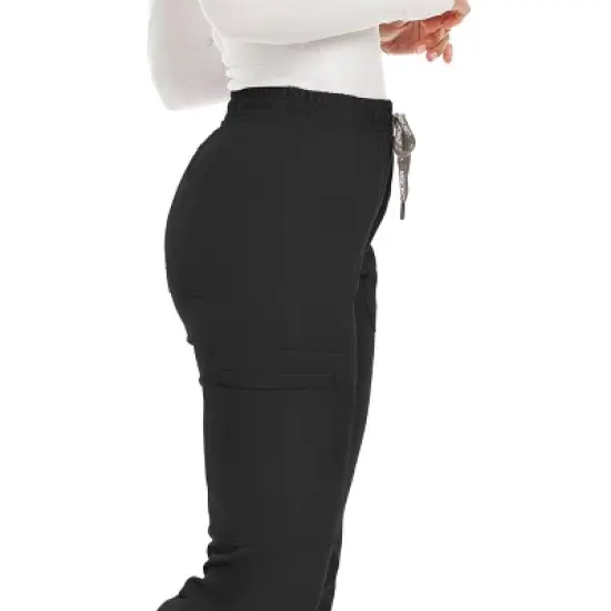 MediChic Women's Terri Stretch Straight Leg Six Pocket Cargo Scrub Pants image {4}