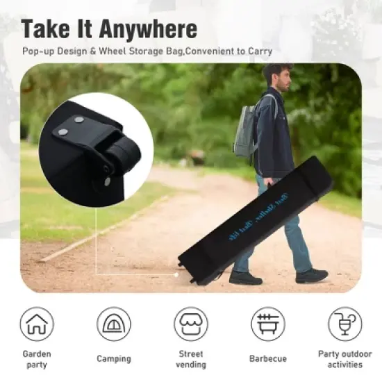 Captiva Designs 10x15 Pop Up Outdoor Commercial Heavy Duty Party Tent, White image {6}