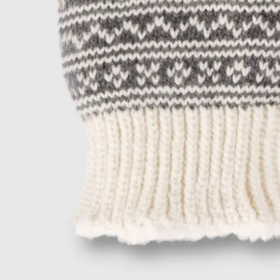 Isotoner Adult Fair Isle Mittens - Black image {1}