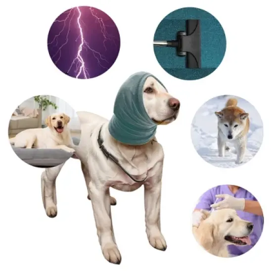 Unique Bargains Dogs Calming Headband Muff Noise Protection for Anxiety Keep Warm image {1}