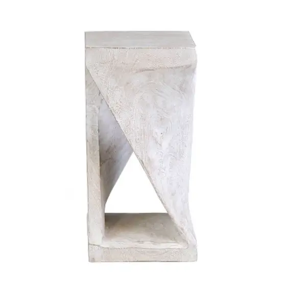 Cason Side Table White Wash - East At Main image {1}