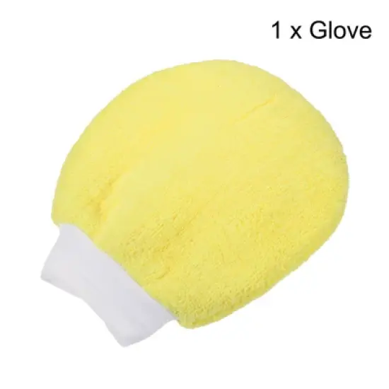 Unique Bargains Microfiber Wash Mitt Scratch Free Round Dusting Gloves for House Cleaning Washing image {2}