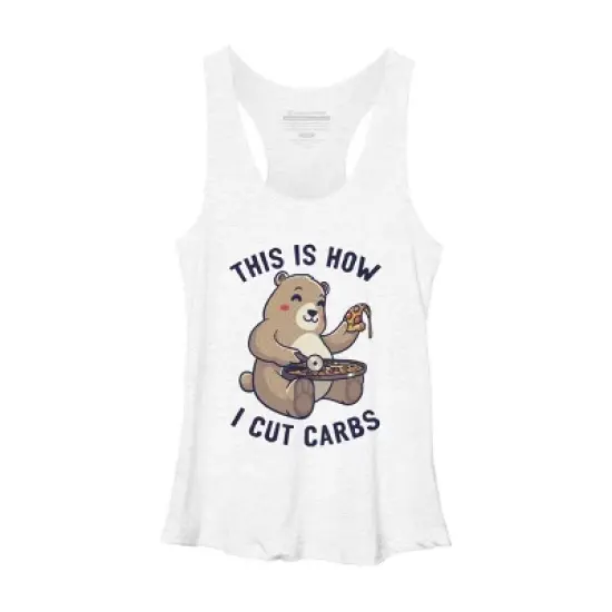 Women's Design By Humans This Is How I Cut My Carbs By EduEly Racerback Tank Top image {3}