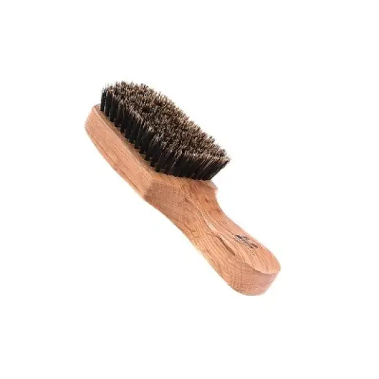 Bass Brushes - Men's Hair Brush Wave Brush 100% Pure Premium  Natural Boar Bristle SOFT Genuine Natural Wood Handle Classic Club/Wave Style Oak Wood image {2}