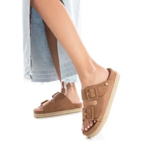 Refresh Shoes Women's Double Strap Flat Sandals image {3}