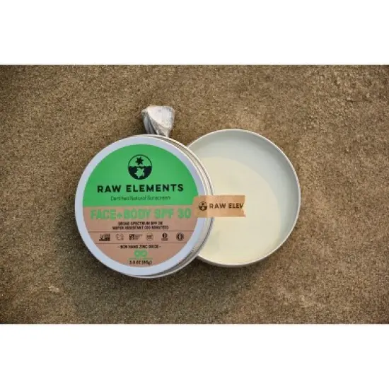 Raw Elements Face and Body Mineral Sunscreen Tin - SPF 30 - 3oz image {11}