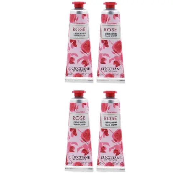 L'Occitane Rose Hand Cream, Luxuriously Nourishing, Delicate Rose Aroma, Hydrating & Soothing Pack of 4, 1 oz image {2}