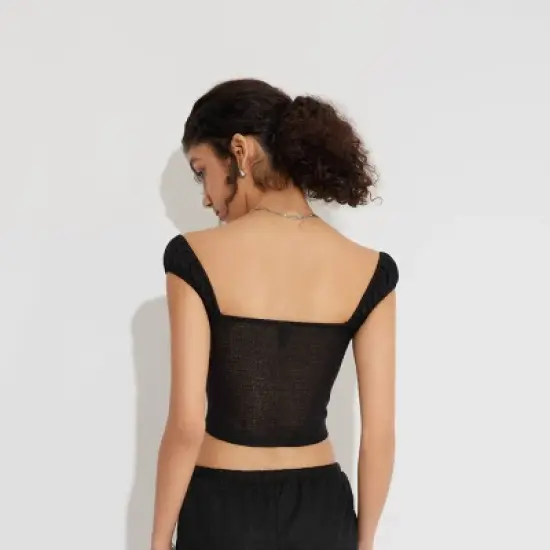 Women's Cap Sleeve Textured Knit Top - Wild Fable&trade; image {2}