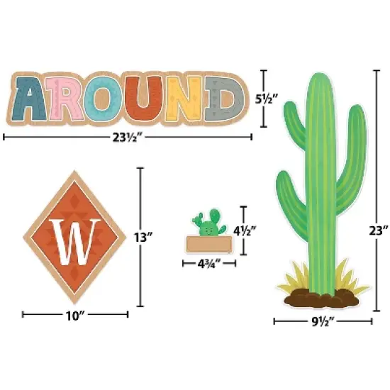 Teacher Created Resources Happy Cactus Crew Welcome Bulletin Board Set 48/Set (TCR6953) image {1}