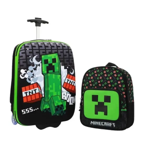 Minecraft Creeper 2-Pack Carry On Luggage Set image {7}