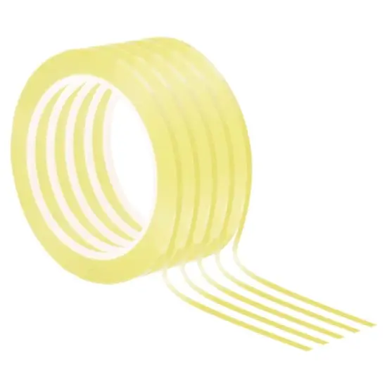 Unique Bargains Adhesive Versatile DIY Art Graphic Chart Thin Whiteboard Tape 5 Pcs image {6}