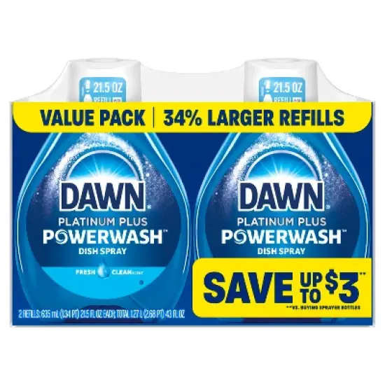 Dawn Fresh Platinum Powerwash Dish Spray Refill - 2ct image {12}