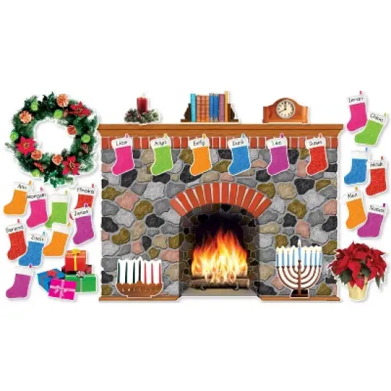 Scholastic Teaching Solutions Holiday Hearth Bulletin Board Set image {3}