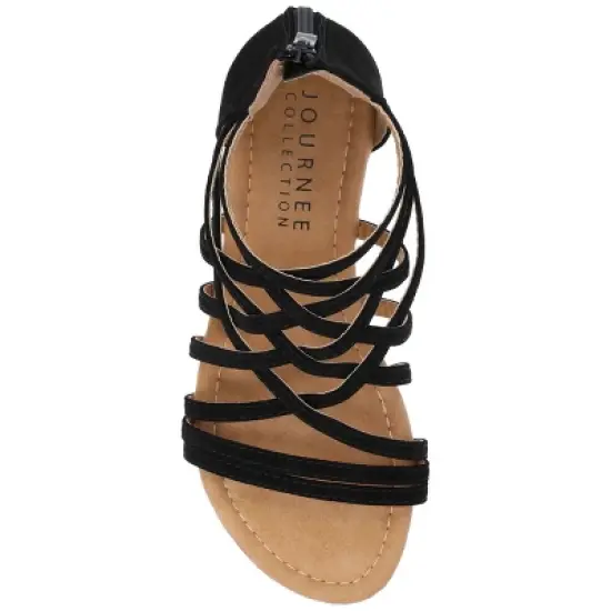 Journee Collection Womens Hanni Gladiator Low Block Heel Sandals image {3}