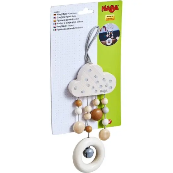 HABA Dangling Cloud Figure Dots - Attaches to Play Gym, Car Seat and Stroller image {5}