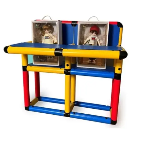 Funphix Doll Set 279 Pcs Building Toy with 2 Dolls Buildable Doll Furniture & Stroller image {2}