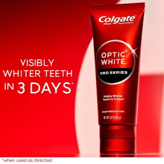 Colgate Optic White Pro Series Stain Prevention Hydrogen Peroxide Toothpaste - 3oz image {2}