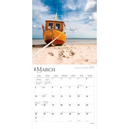 Browntrout 2024 Wall Calendar 12"x12" Beaches image {2}