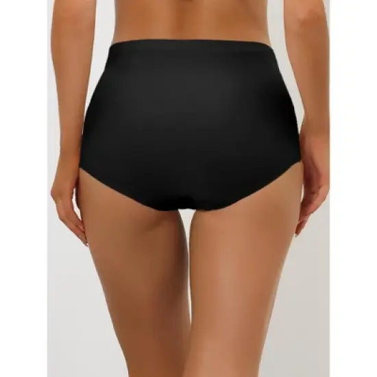 Allegra K Women's Elastic High-Waisted Unlined Breathable No-Show Hipster Underwear image {1}
