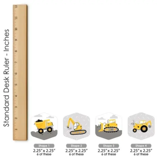 Big Dot of Happiness Dig It - Construction Party Zone - Baby Shower or Birthday Party Scavenger Hunt - 1 Stand and 48 Game Pieces - Hide and Find Game image {6}