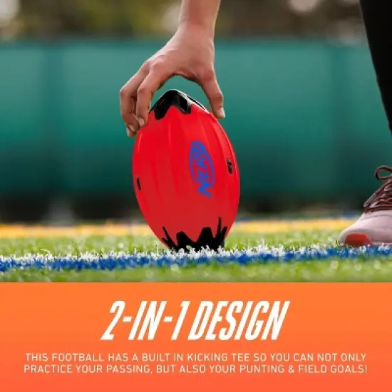 NERF Vortex Rocket - Red: Polyurethane Shell Football for Kids 6+ image {8}