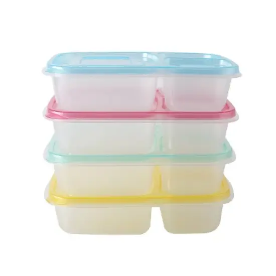 Cook With Color 16pc 3 Compartment Portion Containers image {6}