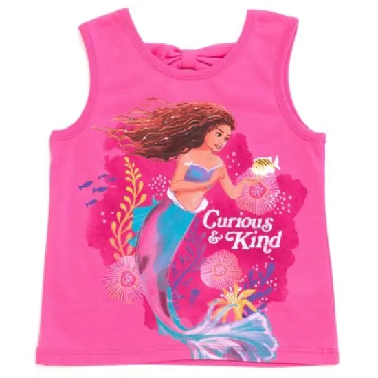 Disney Princess Ariel Girls Tank Top and Active Retro Dolphin Shorts Toddler to Big Kid image {2}