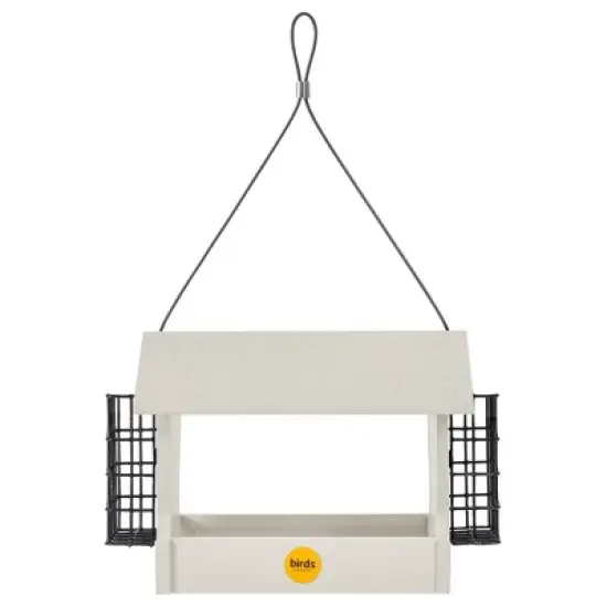 Birds Choice 3qt Hopper Feeder With Suets Medium - White: Weather-Resistant, No Assembly, Plastic Bird Feeder image {1}