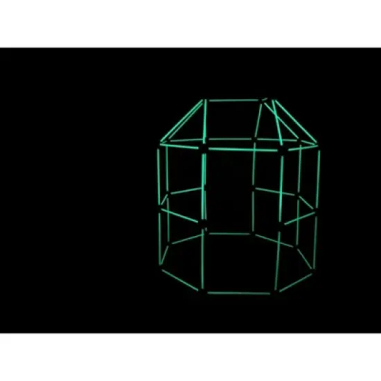 Funphix 77 Pc Fort Building Kit with Glow in the Dark Sticks - Fun Construction Toy for Age 5+ ( Orange & Yellow balls) image {4}