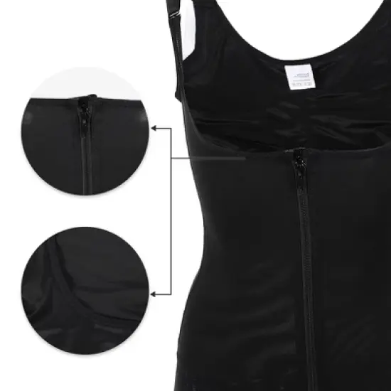 Unique Bargains Women Shapewear Tummy Control Full Bust Bodysuit Butt Lifter Thigh Slimmer with Zipper image {4}