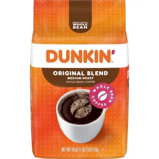 Dunkin' Original Blend Medium Roast Whole Bean Coffee image {7}